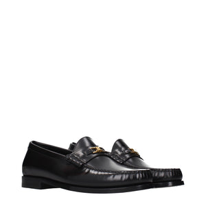 Celine Black Leather Slip-On Loafers