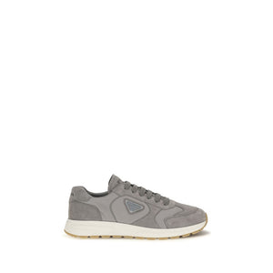 Prada Gray Recycled Polyamide Athletic Sneakers