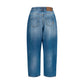 Balmain Blue Cotton Relaxed Fit Jeans