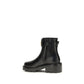 Valentino Garavani Black Calf Leather Bos Taurus Ankle Boots