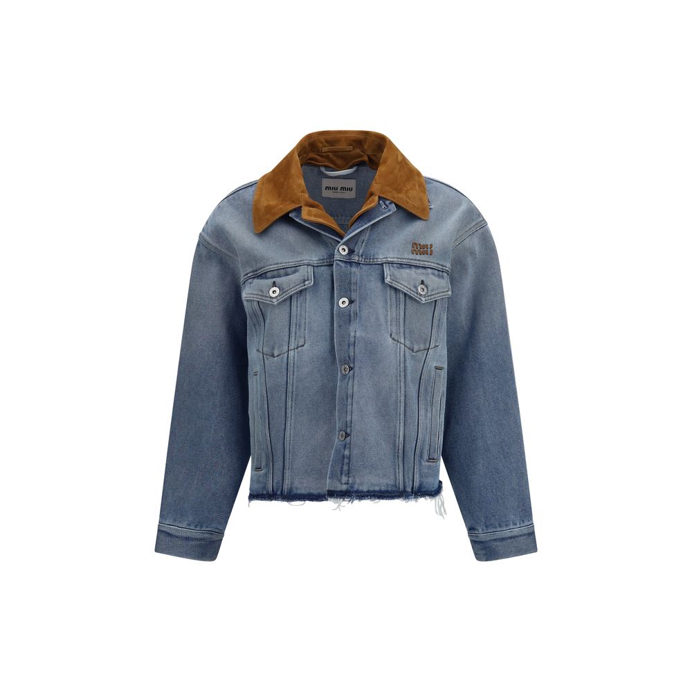 Miu Miu Blue Cotton Denim Jacket