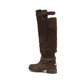 Jimmy Choo Brown Calf Leather Bos Taurus Over The Knee