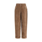 Brunello Cucinelli Brown Viscose Casual Pants