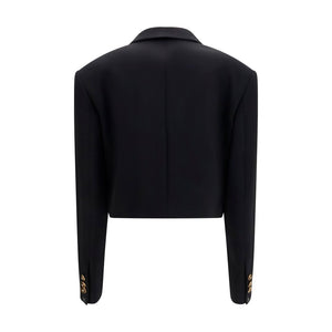 Versace Black Wool Oves Aries Blazer