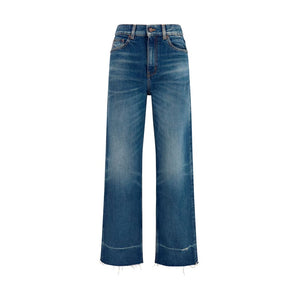 Chloé Blue Cotton Bootcut Jeans