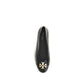 Tory Burch Black Calf Leather Bos Taurus Ballet Flats