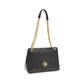 Tory Burch Black Calf Leather Bos Taurus Shoulder Bag
