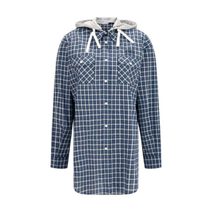 Miu Miu Blue Cotton Pattern Shirt