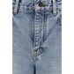 Balenciaga Blue Cotton Cropped Jeans