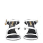 Versace White Leather Stiletto Heel Sandals