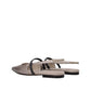 Brunello Cucinelli Beige Leather Ballet Flats