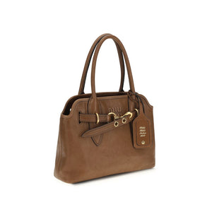 Miu Miu Brown Lamb Ovis Aries Aries Handbag