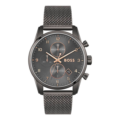 Hugo Boss Gray Stainless Steel Dress Watch