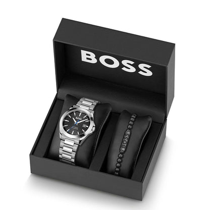 Hugo Boss Gray Stainless Steel Dress Watch
