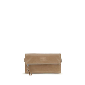 Miu Miu Beige Calf Leather Bos Taurus Wallet