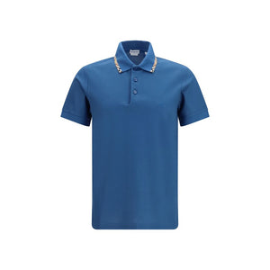 Burberry Blue Cotton Polo Shirt