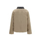 Brunello Cucinelli Beige Cotton Leather Jacket