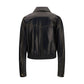 Versace Black Lamb Ovis Aries Aries Leather Jacket