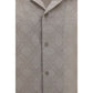 Off-White Beige Cotton Pattern Shirt