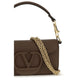 Valentino Garavani Brown Calf Leather Bos Taurus Shoulder Bag