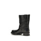 Valentino Garavani Black Calf Leather Bos Taurus Ankle Boots