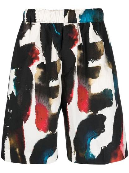 Alexander McQueen Alexander McQueen Straight Print Shorts