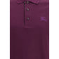 Burberry Purple Cotton Polo Shirt