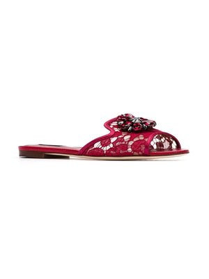 Dolce & Gabbana Dolce & Gabbana Rainbow Lace brooch-detail sandals