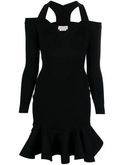 Alexander Mcqueen Alexander McQueen Short knitted dress with V-neck