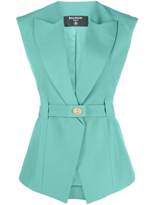 Balmain Balmain Sleeveless belted jacket
