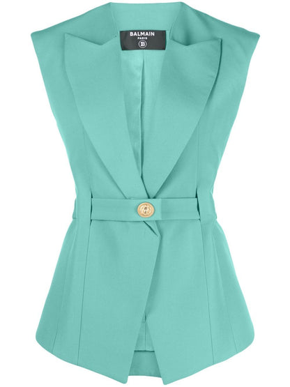 Balmain Balmain Sleeveless belted jacket