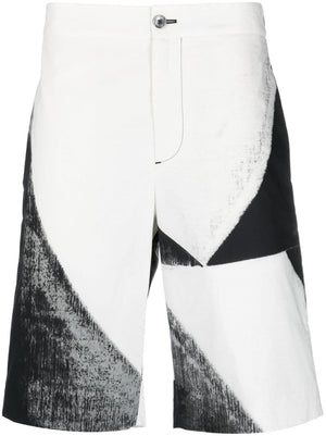 Alexander Mcqueen Alexander McQueen abstract-print cotton bermuda shorts