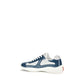 Prada Blue Calf Leather Bos Taurus Athletic Sneakers