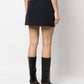 Alexander McQueen wool-cotton blend mini wrap skirt