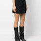 Alexander McQueen wool-cotton blend mini wrap skirt