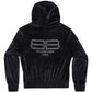 Balenciaga Balenciaga Crystal embellished velvet zip-up hoodie
