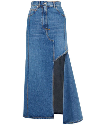 Alexander McQueen Alexander McQueen denim midi skirt