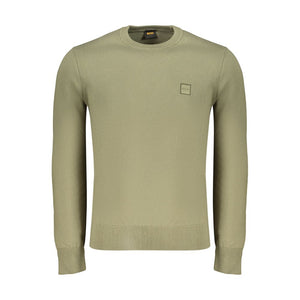 Hugo Boss Green Cotton Men's Shirt