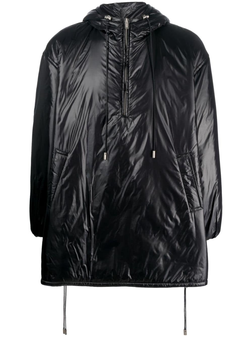 Saint Laurent Saint Laurent Cassandre logo-embossed hooded raincoat