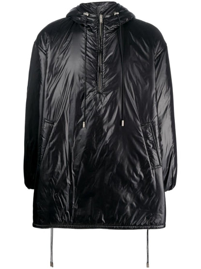 Saint Laurent Saint Laurent Cassandre logo-embossed hooded raincoat