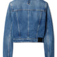 Off White Off White Crop Denim Jacket With Belt