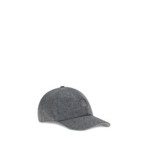 Brunello Cucinelli Gray Wool Oves Aries Cap (Baseball Hat)