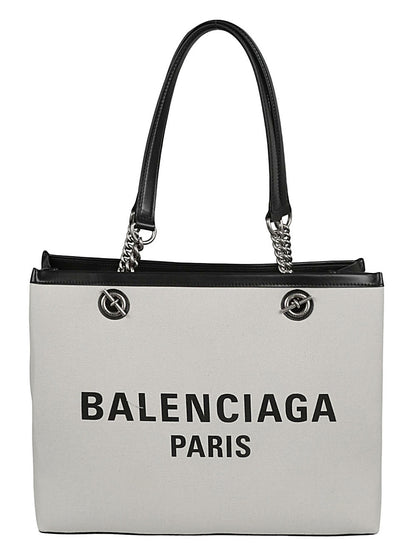 Balenciaga Balenciaga logo print canvas tote bag