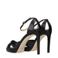 Jimmy Choo Black Leather Platform Sandals