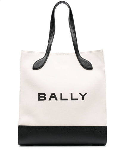 Bally Bally logo print tote bag