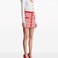 Balmain Balmain Gingham fine-knit miniskirt