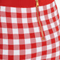 Balmain Balmain Gingham fine-knit miniskirt