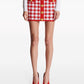Balmain Balmain Gingham fine-knit miniskirt