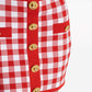 Balmain Balmain Gingham fine-knit miniskirt