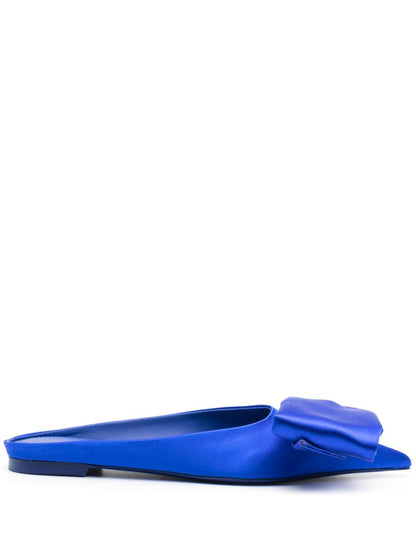 Ferragamo Ferragamo asymmetric-bow Satin Mules